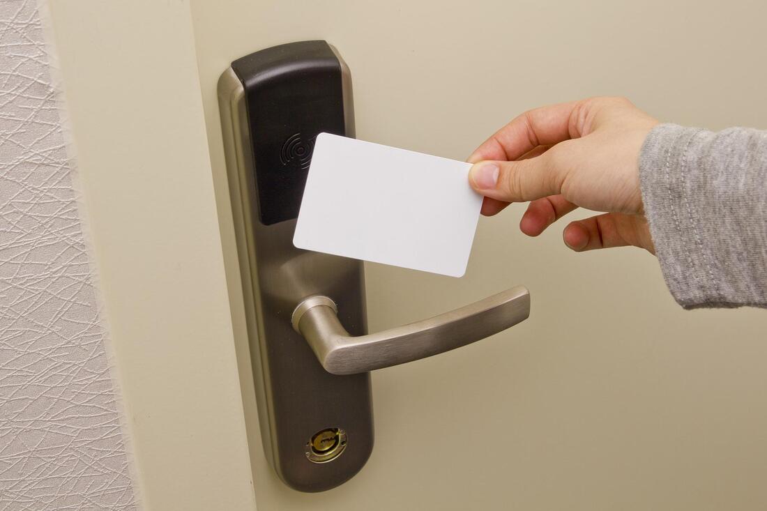 access card unlocking door